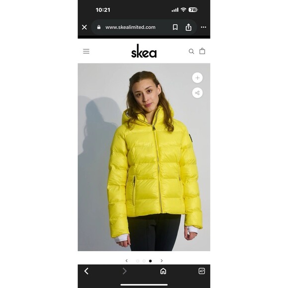 SKEA Limited Womens Re-Anna Parka Black Python Puffer Hood Lined Size 6 NWT $498 - Picture 13 of 16